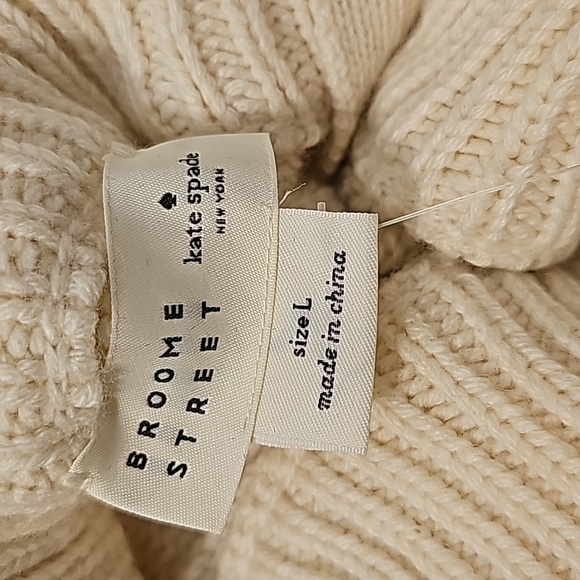 Kate Spade Star Turtleneck Sweater Blue/Cream Size Large NWT - Picture 7 of 10